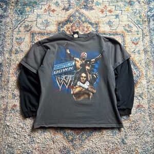 Vintage WWE Smackdown Undertaker HBK Rey Mysterio T-shirt